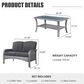 HOMLUX 2-Piece Patio Loveseat and Coffee Table Set in Black, , large