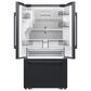 Samsung Bespoke AI 29 Cu. Ft. French Door Refrigerator with Zero Clearance Fit and Sphere Ice in Matte Black Steel, , large