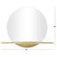 Maple and Jade 35" 1-Shelf Wall Mirror in Gold, , large
