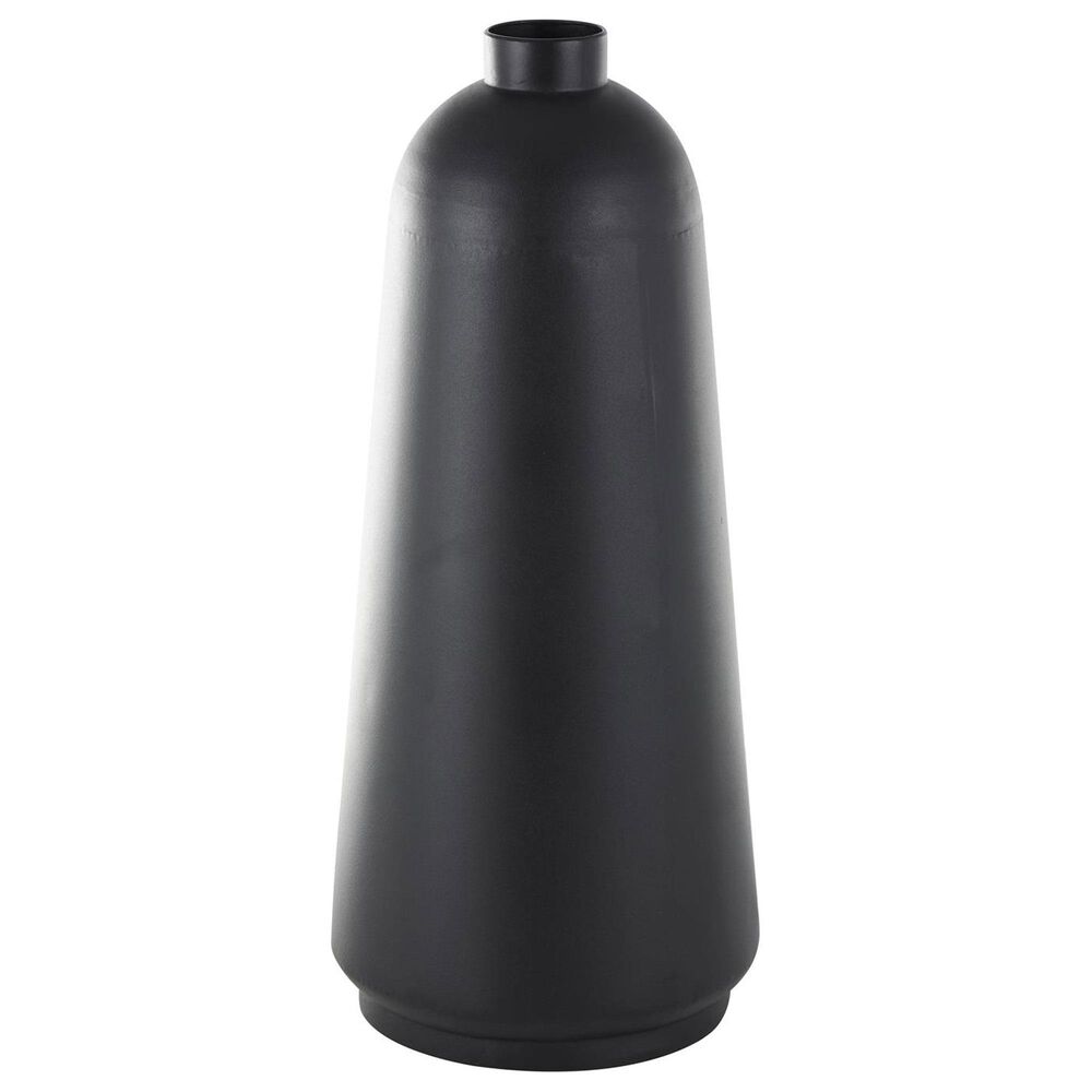 Maple and Jade 30&quot; Decorative Vase with Narrow Opening in Matte Black, , large