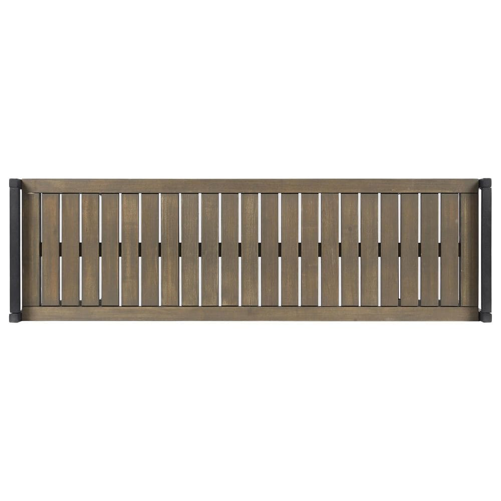 Hearth and Haven Hopkins Patio Bench in Grey and Black, , large
