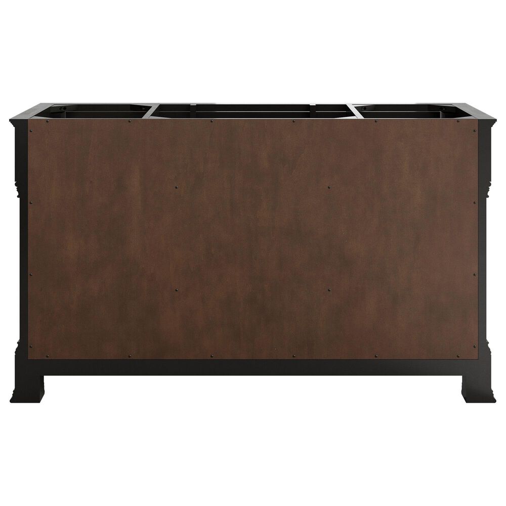 James Martin Vanities Brookfield 60&quot; Single Bathroom Vanity in Black Onyx with 3 cm Arctic Fall Solid Surface Top and Rectangular Sink, , large
