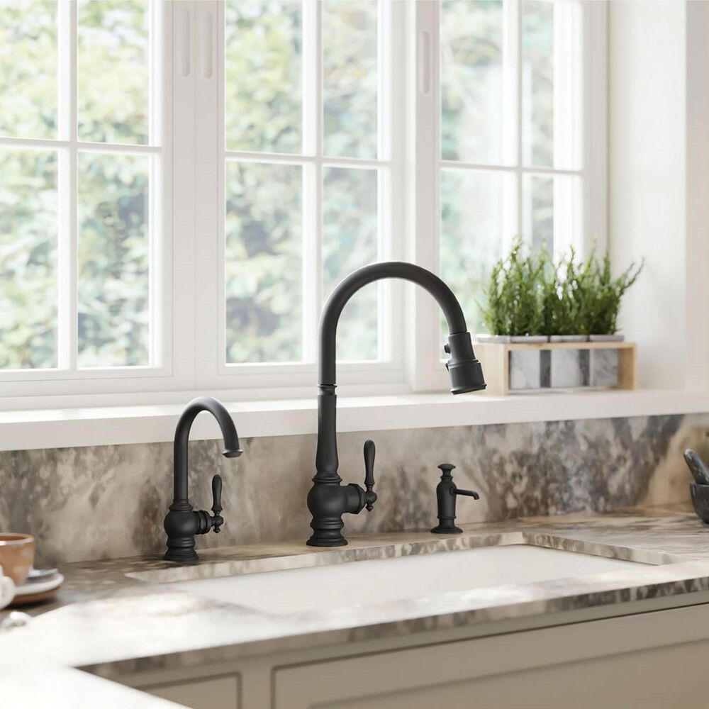 Kohler Artifacts Pull Down Faucet in Matte Black, , large