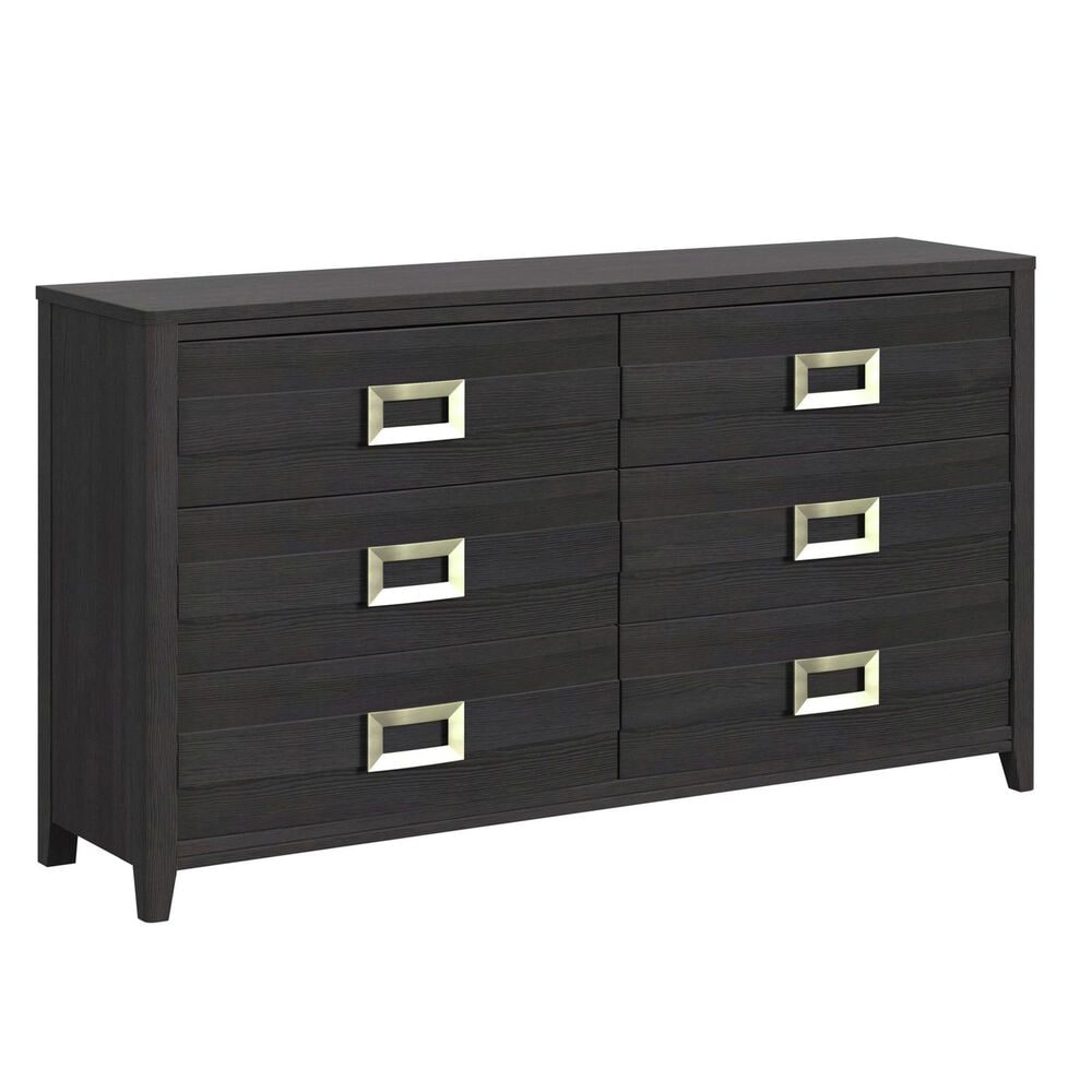 Mayberry Hill Tobias 6-Drawer Dresser Only in Black, , large