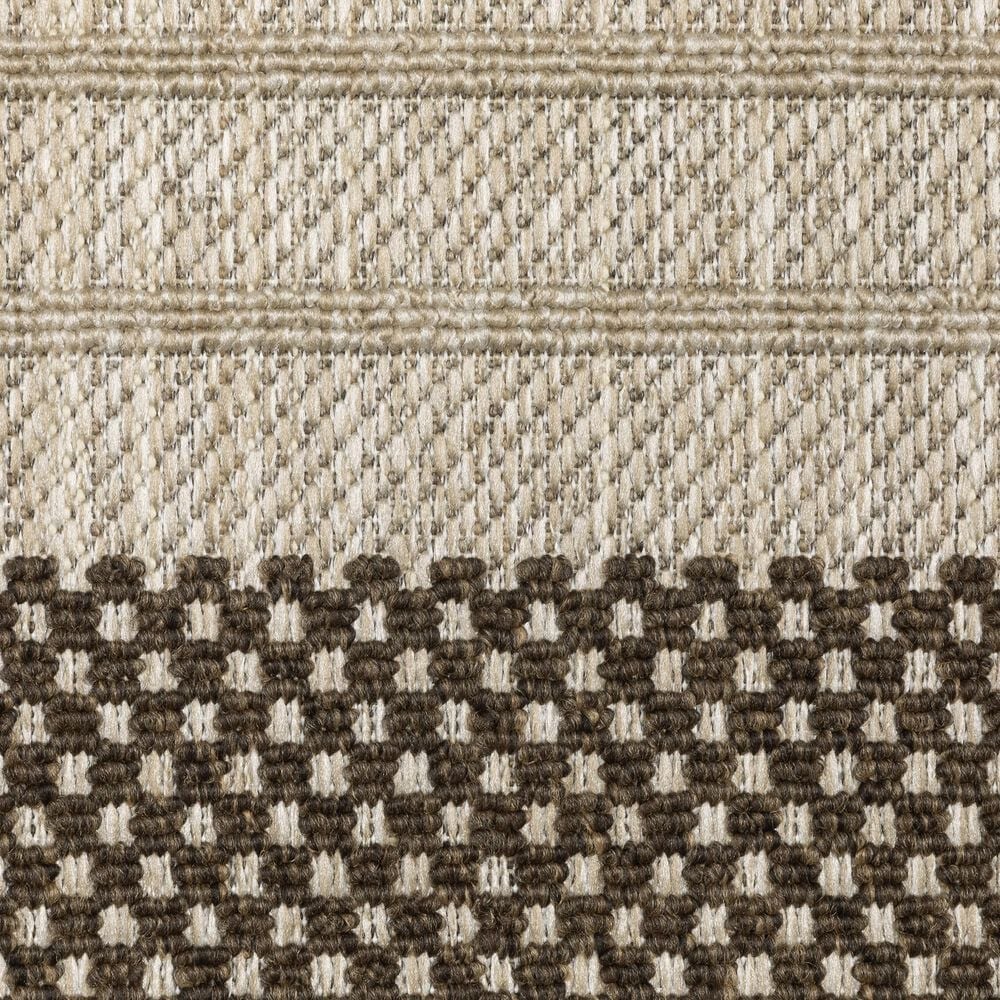 ROW by Oriental Weavers Zarina Striped Beige and Brown 1'10" x 7'6" Indoor/Outdoor Runner, , large