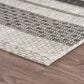 L&R Resources Sun Shower 1"10" x 3" Gray and Black Indoor/Outdoor Area Rug, , large