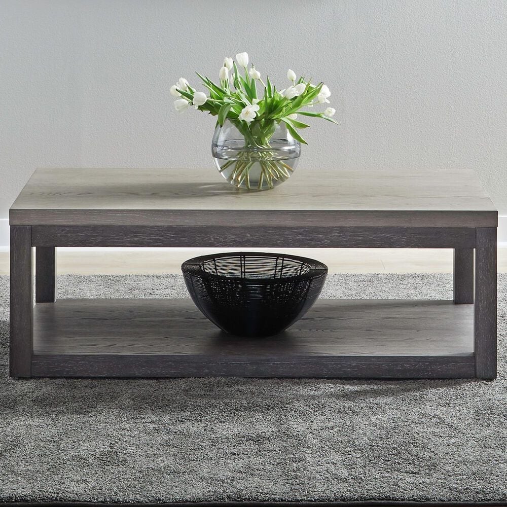 Belle Furnishings Piedmont Cocktail Table with Casters in Charcoal and Ash, , large