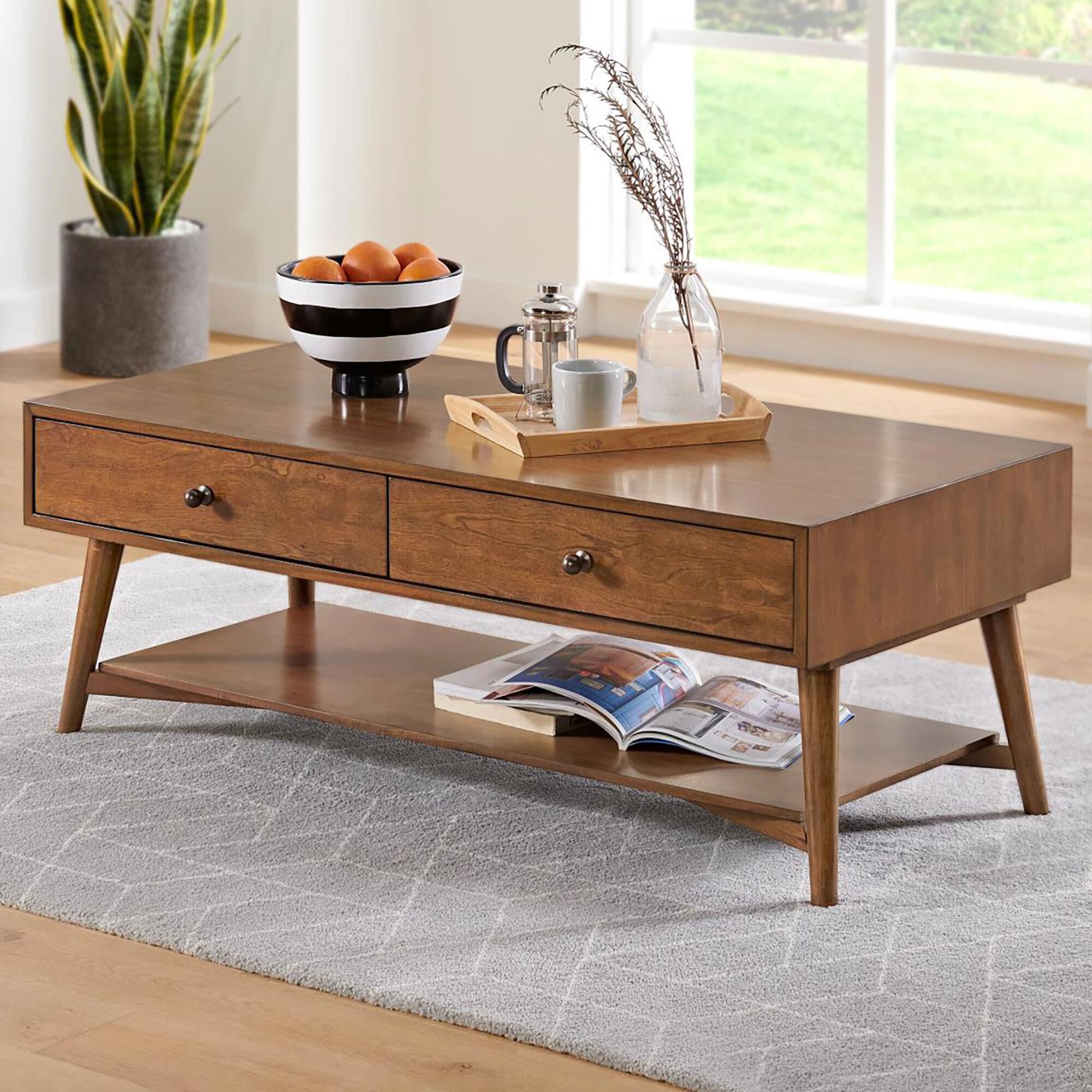 Forma & Co Mid Century Modern Cocktail Table in Cinnamon