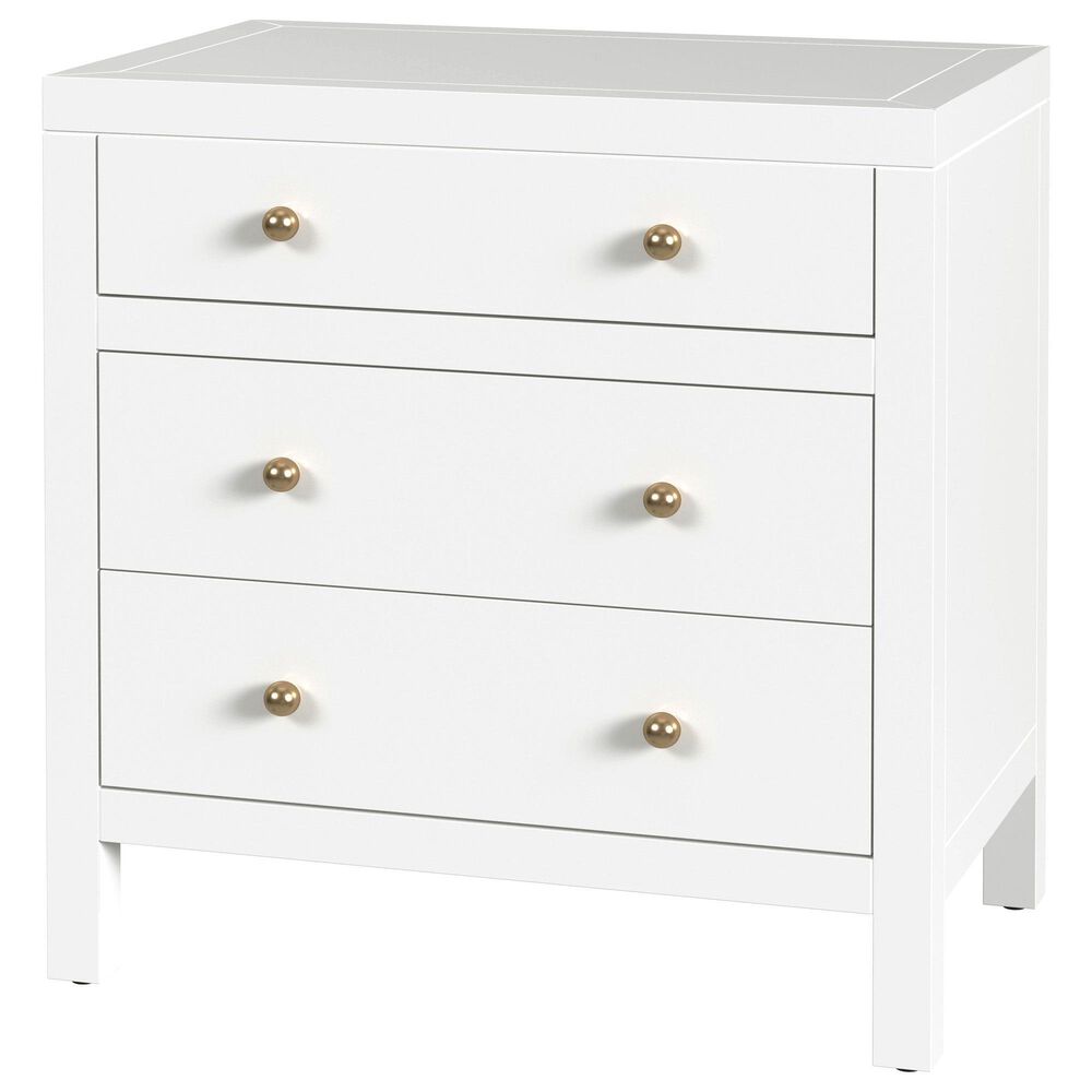 Butler Specialty Company Nora 3 Drawer Nightstand in Smooth White, , large