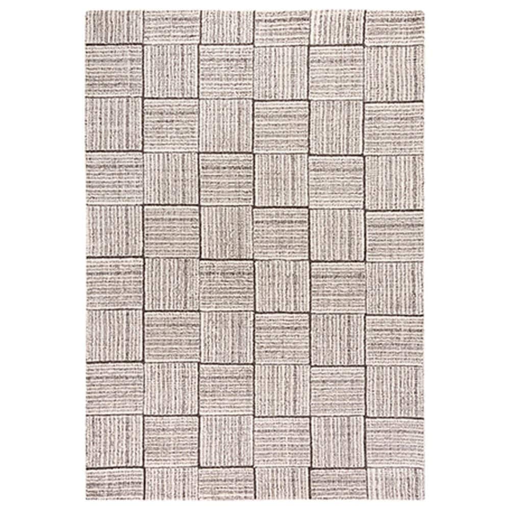 RIZZY Taylor Geometric 8"6" x 11"6" Gray and Natural Area Rug, , large
