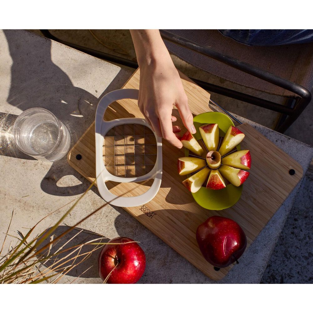 Joseph Joseph Nest Press 2-in-1 Apple Corer and Potato Cutter in White and Green, , large
