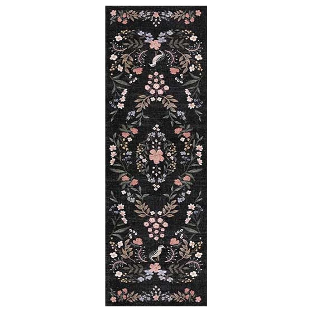 Rifle Paper Co Maison Tuileries 2"6" x 7"6" Black Runner, , large