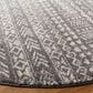 Safavieh Tulum Transitional 6"7" Round Dark Grey and Ivory Area Rug, , large