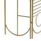 Maple and Jade 3-Panel Geometric Arched Room Divider Screen in Gold, , large