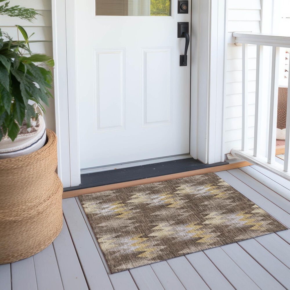 Dalyn Rug Company Soft Essentials Chevron Chocolate 1'8" x 2'6" Area Rug, , large