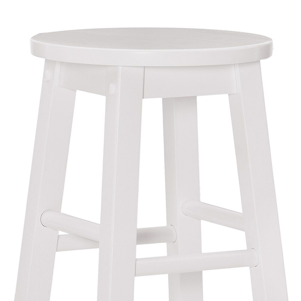 Linon Home Decor Abby 29" Bar Stool in White, , large