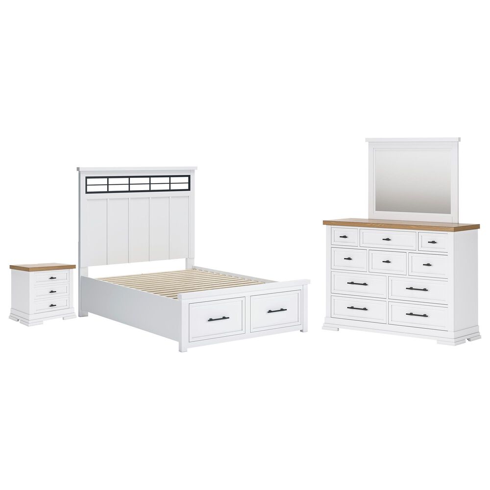 Ashley 4-Piece Queen Bedroom Set in White, , large