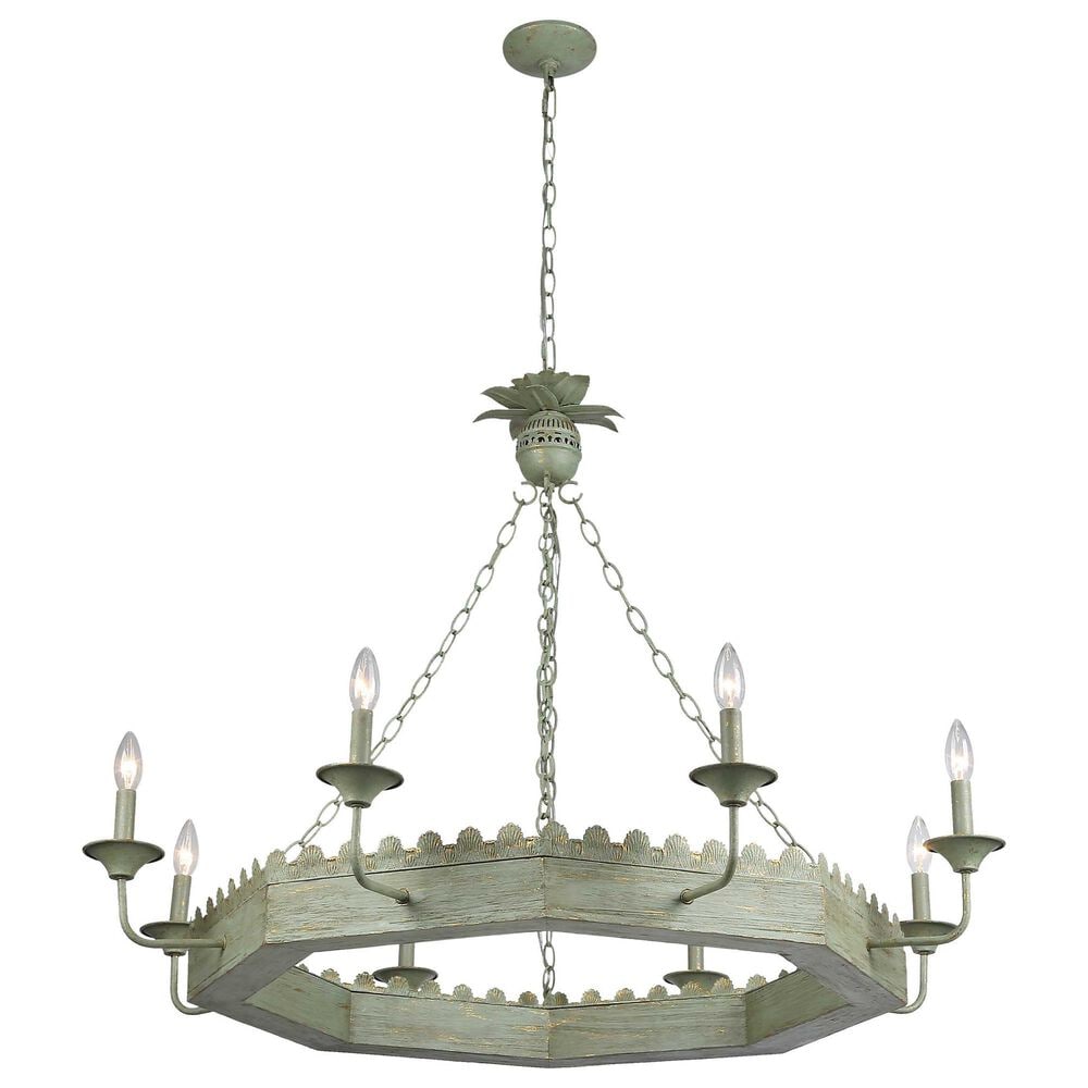 Golden Lighting Finley 8-Light Chandelier in Vintage Sage, , large