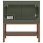 37B Isadore 30" Single Bathroom Vanity Cabinet in Deep Olive Green and White Composite Stone Top and Backsplash, , large