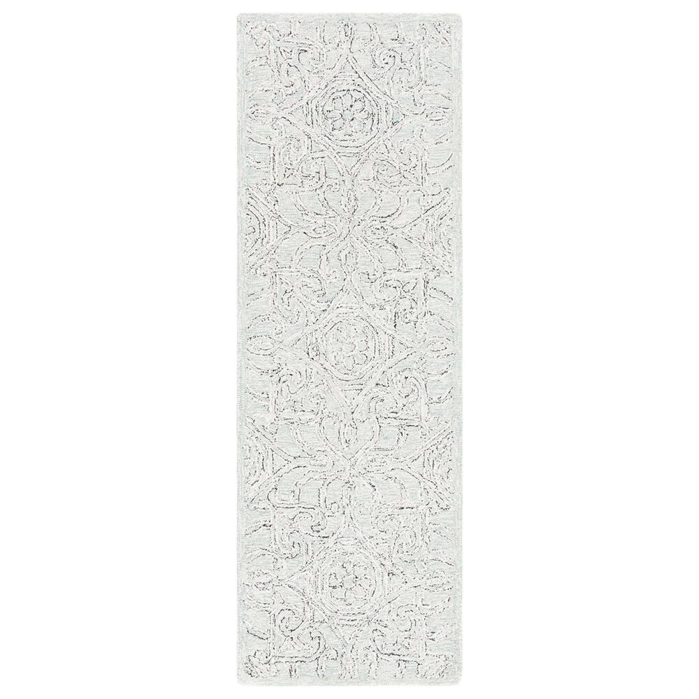 Safavieh Micro-Loop Damask 2"3" x 7" Gray and Ivory Runner, , large