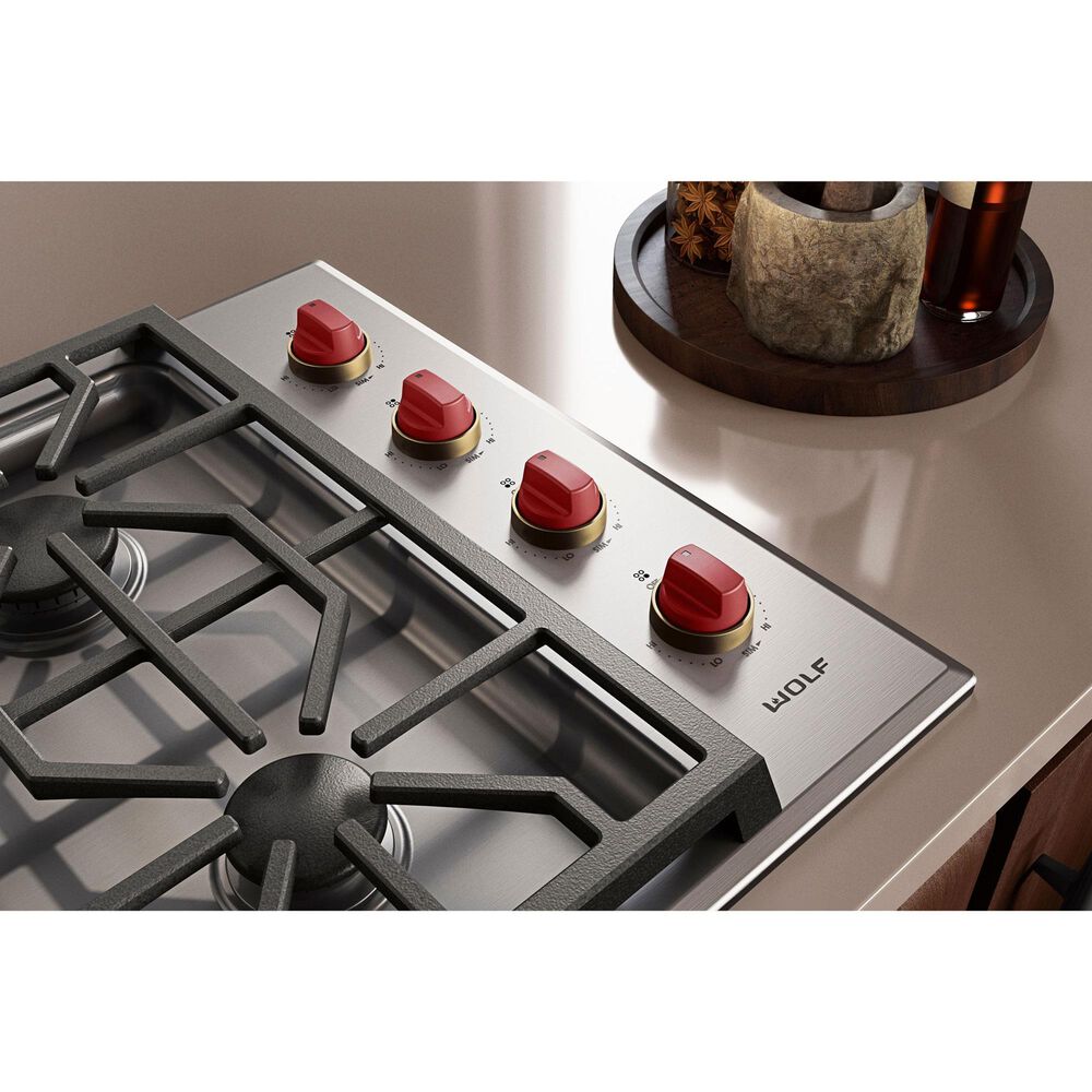 Wolf Appliances 30" Professional Gas Cooktop Bezel Kit in Brushed Brass, , large