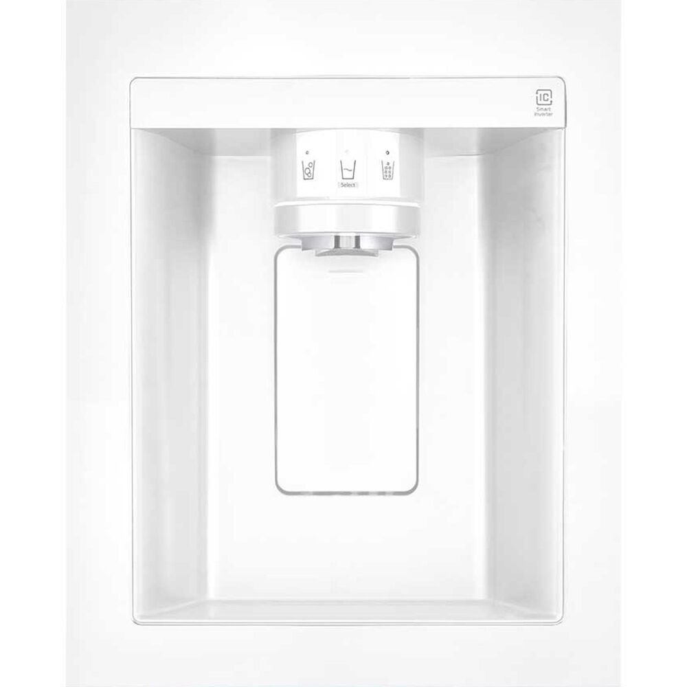 LG 27.2 Cu. Ft. Side-by-Side Refrigerator with Smooth Touch Ice Dispenser in Smooth White, , large