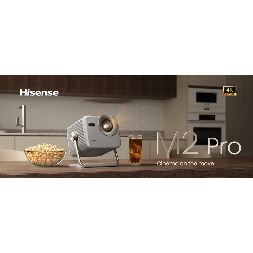 Hisense Triple Laser 4K Smart Mini Projector in Gray, , large