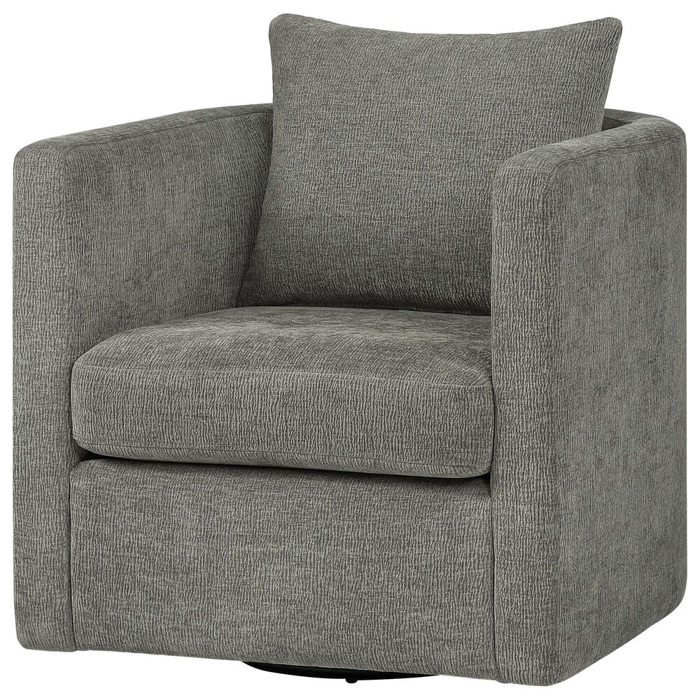 Hearth and Haven Sutton Swivel Chair in Gray, , large