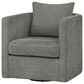 Hearth and Haven Sutton Swivel Chair in Gray, , large