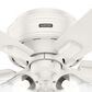 Hunter Crestfield Low Profile 42" Ceiling Fan with Lights in Fresh White, , large