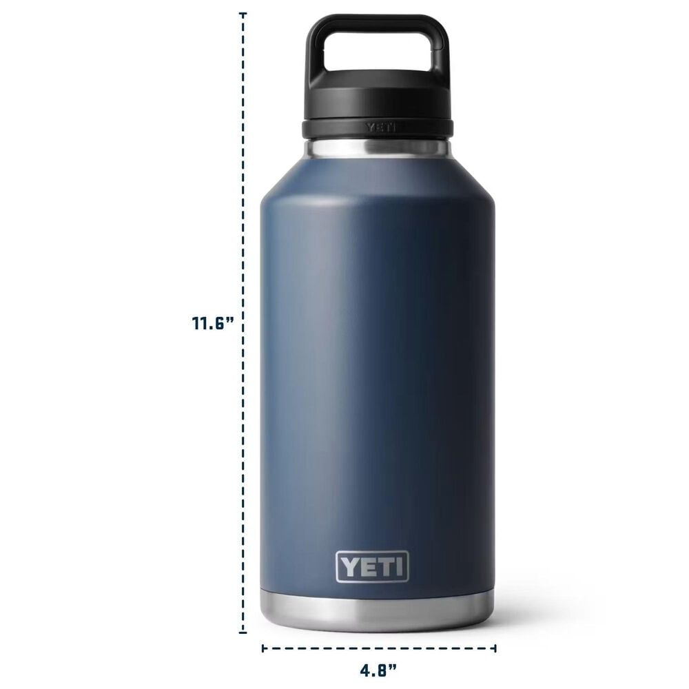 YETI Rambler 64 Oz Water Bottle with Color-Blocked Chug Cap in Olive and King Crab Orange, , large