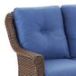 Sunwell Garden 3-Seater Patio Sofa with Floral Armrests in Navy, , large