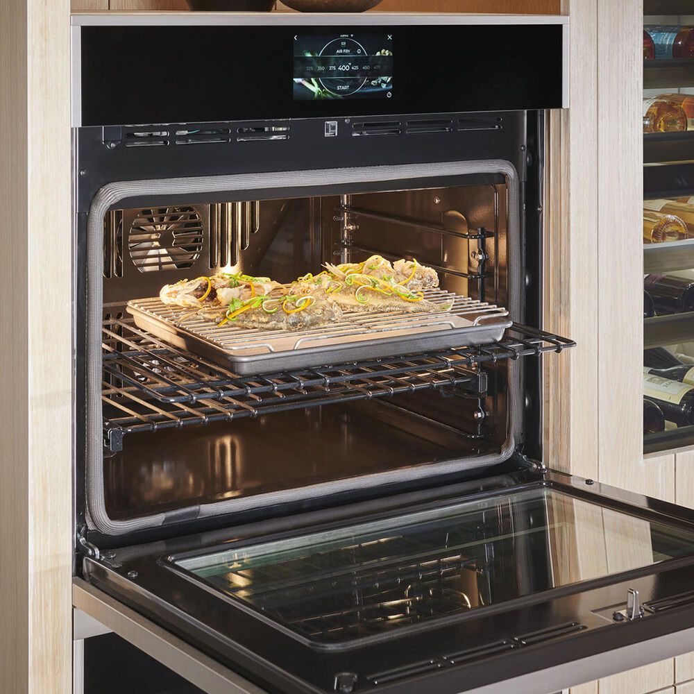 Monogram Minimalist 30&quot; Smart Electric Single Wall Oven with Conection in Stainless Steel, , large