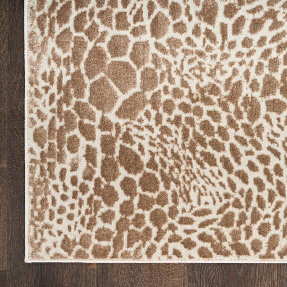 Nourison Desire Camel and Silver 2&#39;3&quot; x 7&#39;6&quot; Runner, , large