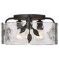 Golden Lighting Calla 3-Light Flush Mount in Natural Black, , large