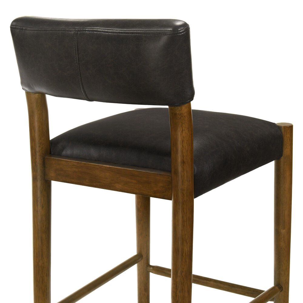 Armen Living Bennet Counter Height Stool in Rich Walnut, , large
