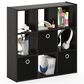 HOMLUX 9-Cube Standing Bookshelf with Bins in Espresso, , large