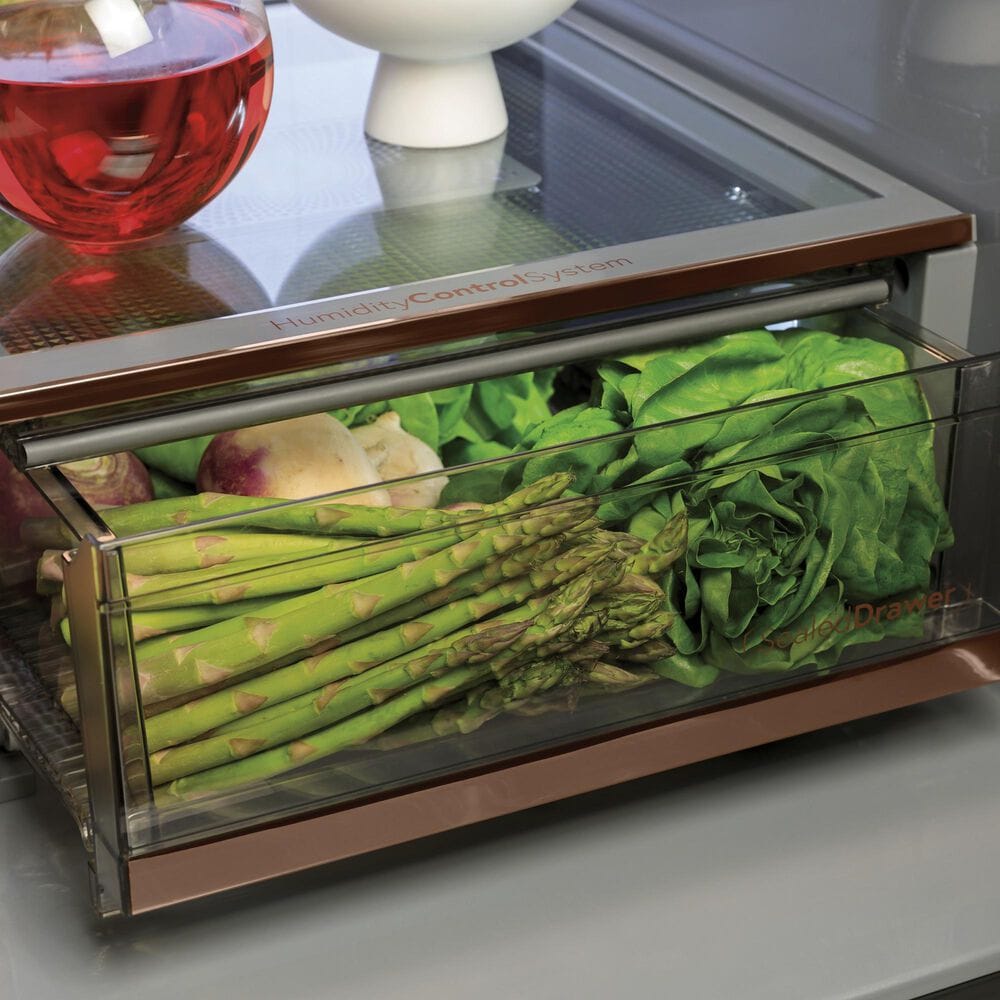 Cafe 27.8 Cu. Ft. Capacity 4-Door French Door Refrigerator in Platinum, , large