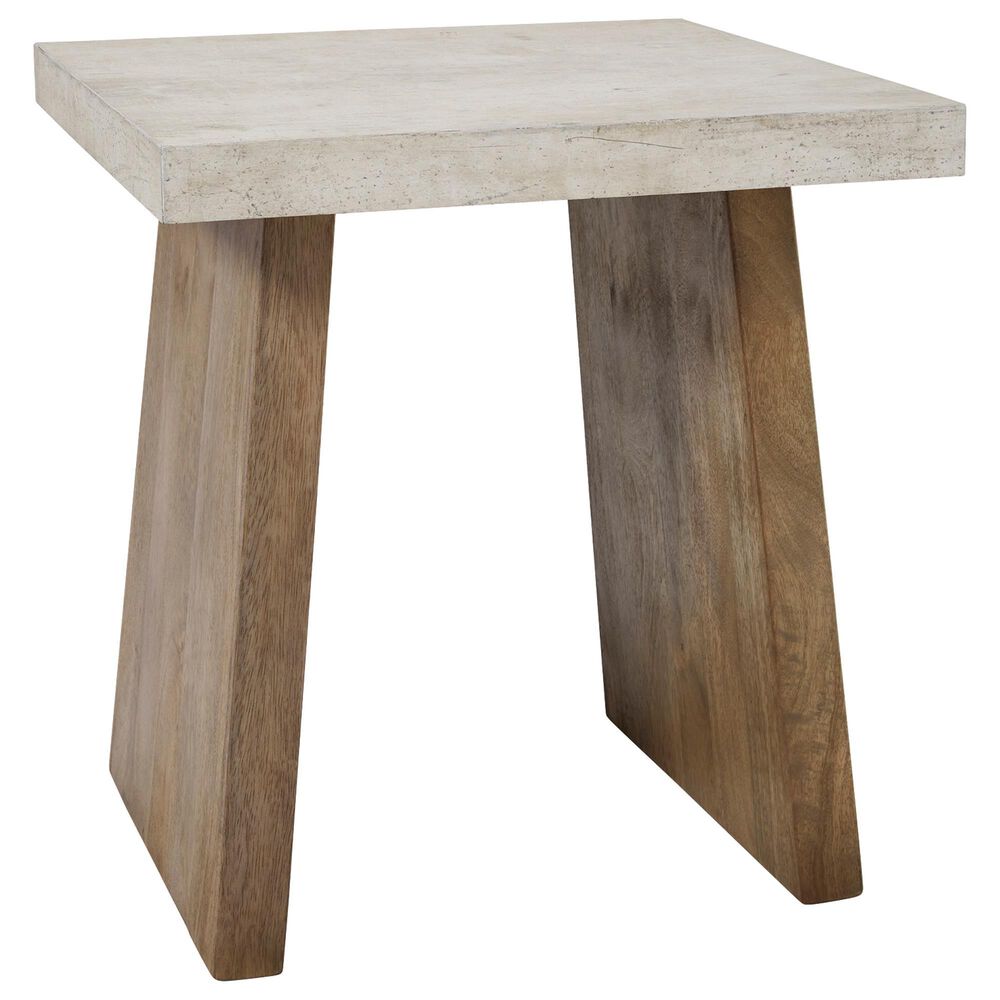 Ashley Brendalhouse Square End Table in Light Brown, , large