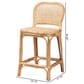 Baxton Studio Adrena Counter Stool in Natural Brown, , large