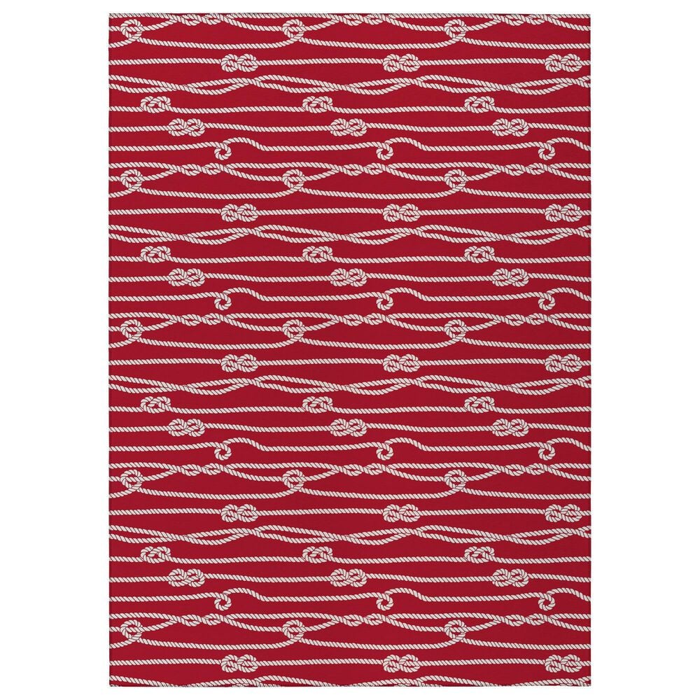 Dalyn Rug Company Harbor Contemporary 10" x 14" Red Indoor/Outdoor Area Rug, , large