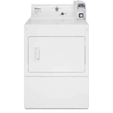Whirlpool Commercial Electric Super-Capacity Dryer With Coin-Slide in White, , large