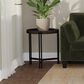 Golden Wave Furniture Huron Round Side Table in Dark Brown and Black, , large