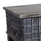 Jaipur Home One of a Kind Dowry Old World Storage Trunk in Grey and Brown, , large