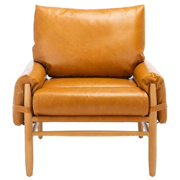 Safavieh Oslo Arm Chair in Caramel and Natural, , large