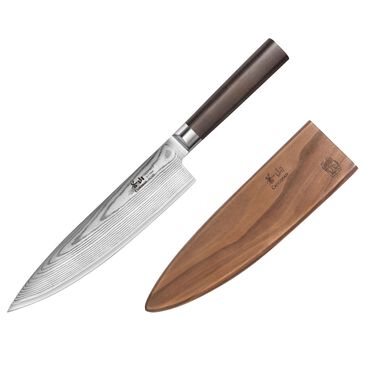 Cangshan Haku 8" Chef"s Knife with Sheath in Dark Brown and Silver, , large