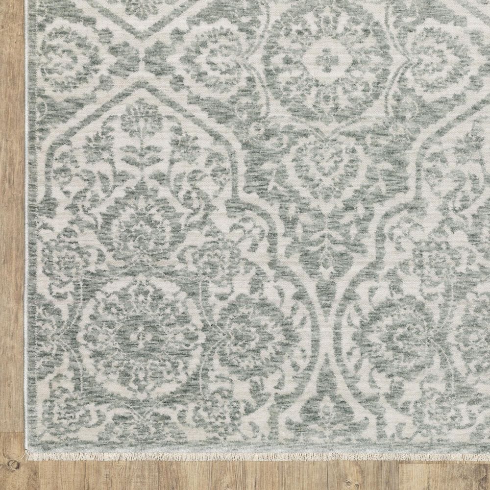 Oriental Weavers Echo Green and Ivory 2&#39;3&quot; x 7&#39;6&quot; Runner, , large