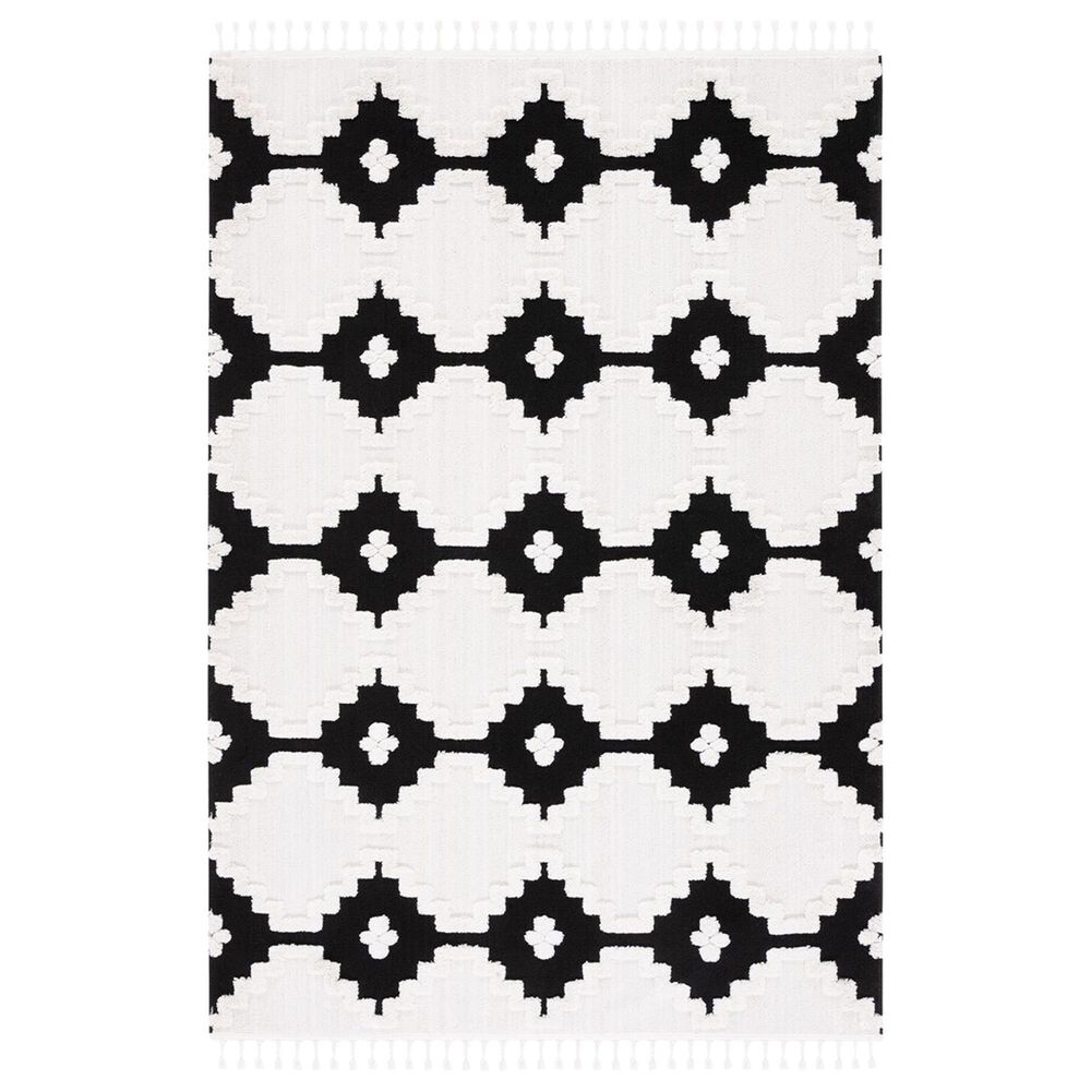 Safavieh Marrakesh MRK532A 5"3" x 7"6" Ivory and Anthracite Area Rug, , large