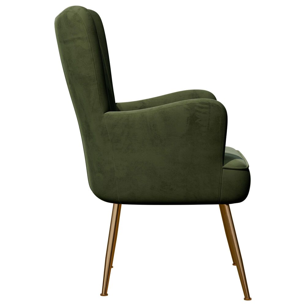 Emerald Home Furnishings Amera Accent Chair in Dark Green, , large