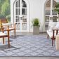 Nourison Easy Care 7" x 10" Denim Blue Indoor/Outdoor Area Rug, , large